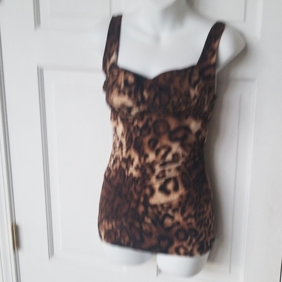 Charlotte Russe Cheetah Print Tank Top - Picture 3 of 6